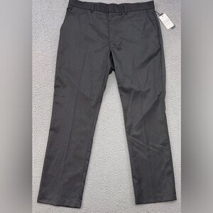 Perry Ellis Black/Gray Slim Fit Wrinkle Resistant Travel Lux Pants38X30Men. NWT